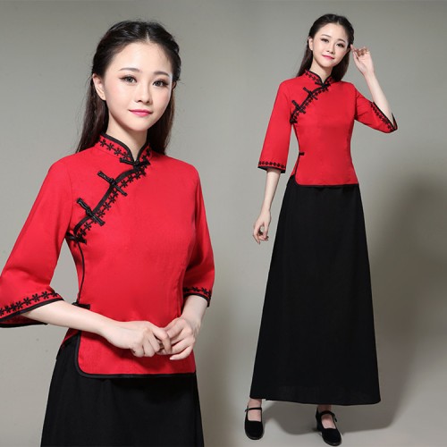 Women's drama cosplay cheongsam Chinese dresses may youth republic of china retro student suits costumes